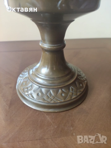 Гасена лампа бронз/месинг/мед, снимка 4 - Антикварни и старинни предмети - 53832794