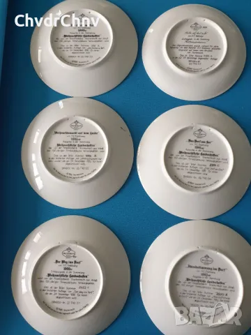 6бр Tirschenreuth Бавария/немска колекционерска декоративна порцеланова чиния-картина/пейзажи, снимка 10 - Картини - 48943416