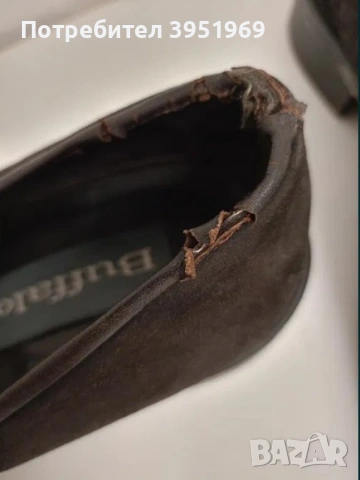 Велурени мъжки мокасини buffalo 42 номер, снимка 4 - Официални обувки - 53287992