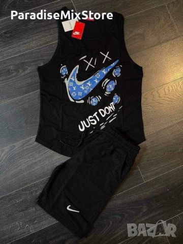 Мъжки комплект  бял и черен Nike реплика, снимка 2 - Спортни дрехи, екипи - 46155697