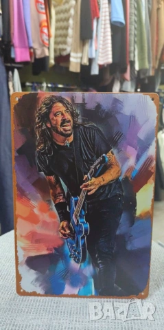 Dave Grohl-метална табела (плакет), снимка 2 - Китари - 54091464