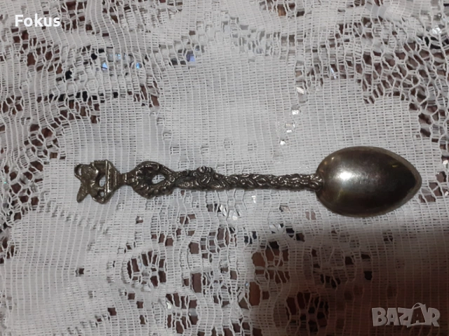 Стара антикварна малка колекционерска лъжичка Италия - N5, снимка 4 - Антикварни и старинни предмети - 53698308