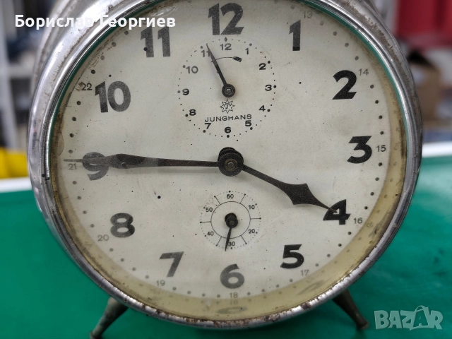 Стар будилник Junghans, снимка 2 - Антикварни и старинни предмети - 52647473