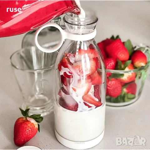 НОВИ! Преносим USB блендер за пресни плодове 420мл, снимка 10 - Блендери - 54144348