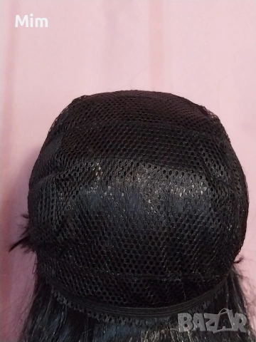 55 см Къдрева перука в черно и медено червено , снимка 14 - Аксесоари за коса - 53311486