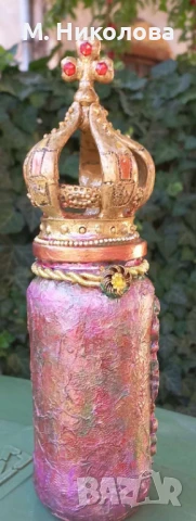 Ръчно декорирано бурканче за кафе., снимка 4 - Декорация за дома - 50584416