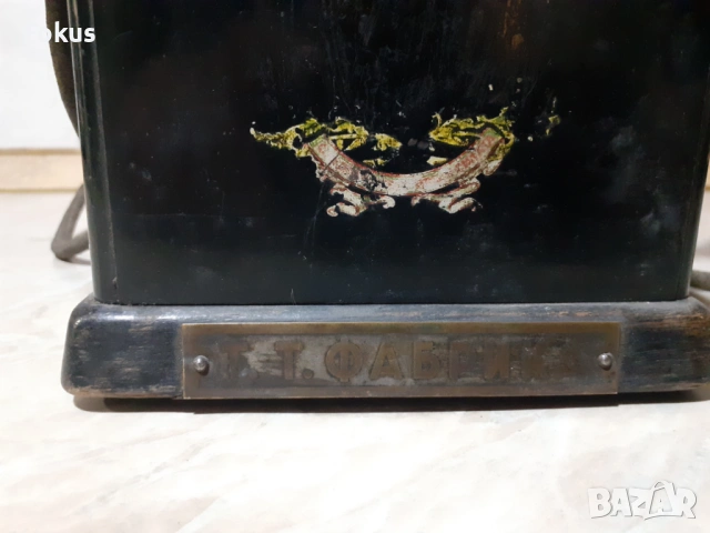 Стар царски телефон кутия бакелит табелки, снимка 2 - Антикварни и старинни предмети - 53291642