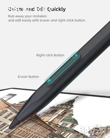 Metapen Stylus Pen M1 за Microsoft Surface, HP, ASUS, DELL, Acer, SONY и ViewSonic, снимка 12 - Таблети - 49188197