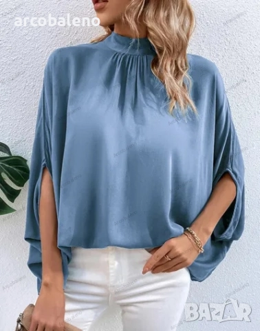 Модна дамска риза с плътен цвят, 3цвята , снимка 7 - Ризи - 40867487