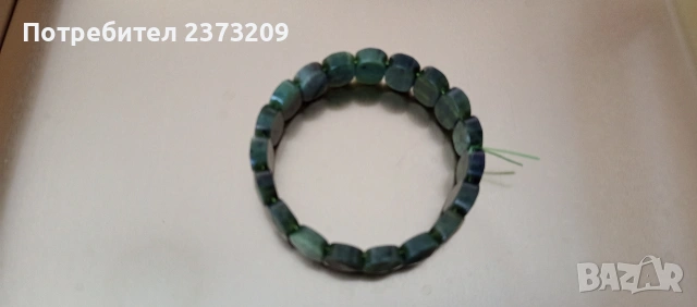 Гривна от натурален нефрит , снимка 2 - Гривни - 53657960