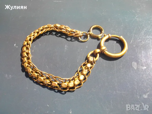 СТАР ПОЗЛАТЕН КЮСТЕК ЗА ДЖОБЕН ЧАСОВНИК, снимка 1