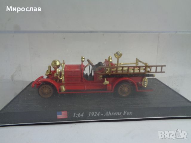  1:64 AHRENS FOX 1924 ПОЖАРНА ИГРАЧКА КОЛИЧКА МОДЕЛ, снимка 2 - Колекции - 46057435