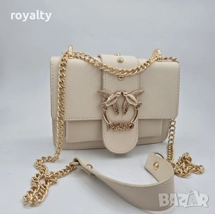 Pinko Нова Дамска Кожена Чанта Пинко 
