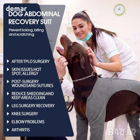 IECOii Костюм за възстановяване след операция за кучета с дълъг ръкав, снимка 8 - За кучета - 53635274