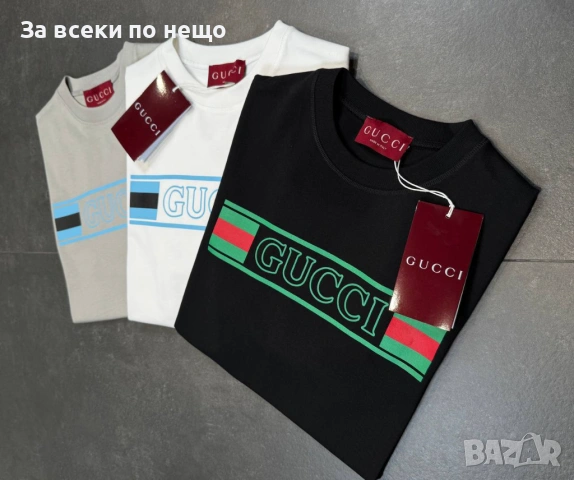 Gucci Мъжка Тениска👕Мъжка Блуза С Къс Ръкав - Различни Цветове Код Mens P.162, снимка 2 - Тениски - 53921203