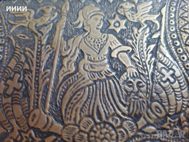 Фишекчийница фишеклък барутница паласка със сцена 