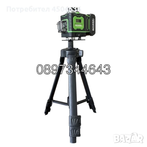 Лазерен нивелир HAWEK 4D 16 линии  + лазерна ролетка50м , снимка 2 - Измервателни инструменти - 51157414