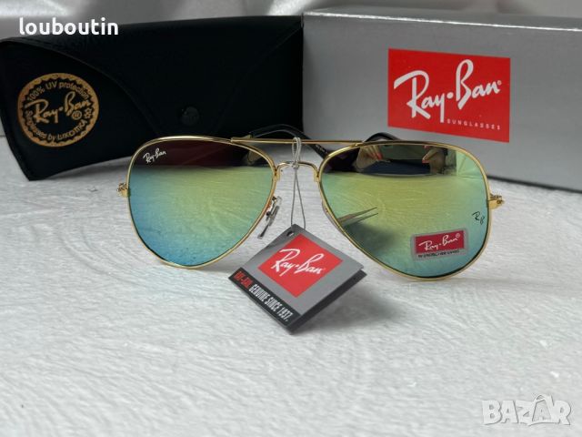 Ray-Ban RB3025 мъжки дамски слънчеви очила унисекс зелени огледални, снимка 6 - Слънчеви и диоптрични очила - 45430334