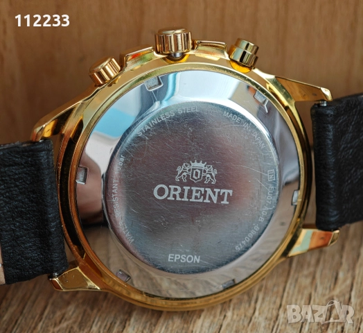 БАРТЕР Orient Sport Multi Year Calendar Black Dial Black Leather Strap, снимка 4 - Мъжки - 51670015