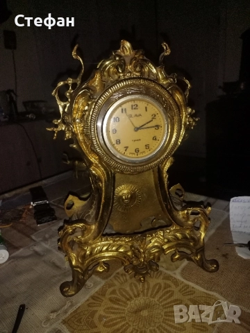 Стар бронзов часовник., снимка 6 - Антикварни и старинни предмети - 51702450