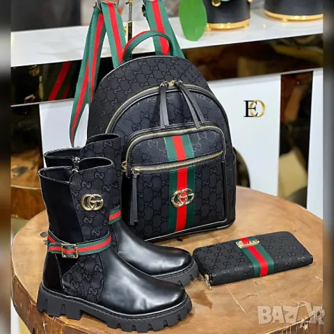 дамски боти, раница и портмоне fendi gucci , снимка 2 - Дамски боти - 46859715