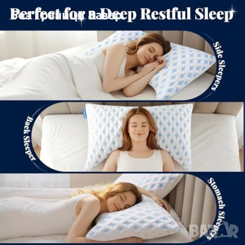 Нова Охлаждаща възглавница за странично спане регулируема мемори пяна, снимка 4 - Възглавници - 53876493