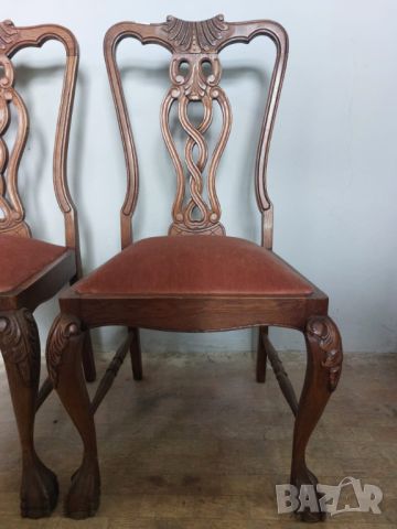 2 броя масивни столове в стил Чипъндейл, снимка 2 - Столове - 45321410