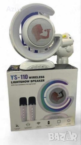 Караоке машина с 2 микрофона и RGB LED светлина, снимка 1 - Други стоки за дома - 46472556