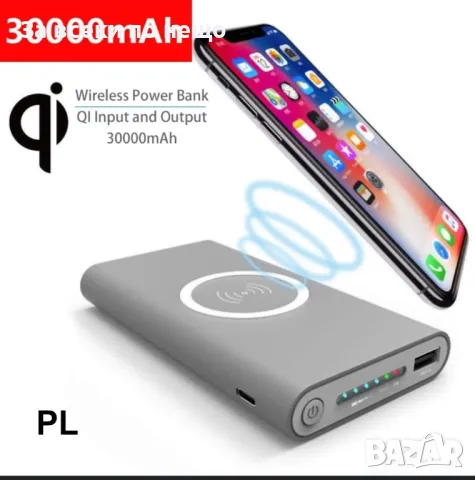 Power Bank - QI безжично зарядно за iPhone Samsung и ВСИЧКИ МОБИЛНИ УСТРОЙСТВА , снимка 2 - Безжични зарядни - 47414904