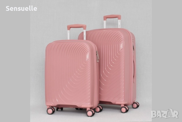 Комплект малък и среден куфар - различни цветове, снимка 4 - Куфари - 52592498