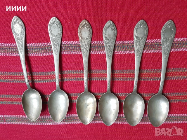 Посребрени прибори лъжици , снимка 2 - Антикварни и старинни предмети - 53675223