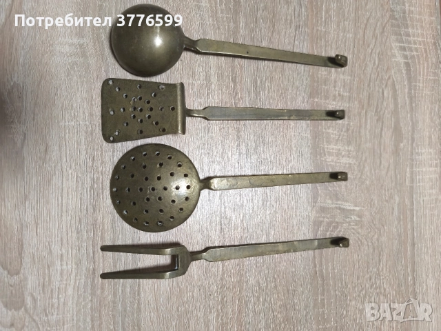 Стари месингови прибори , снимка 2 - Антикварни и старинни предмети - 51683186