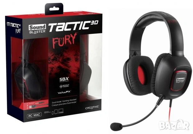 • Нови геймърски слушалки Creative Sound Blaster Tactic 3D Fury/Rage, снимка 3 - Слушалки и портативни колонки - 53935414