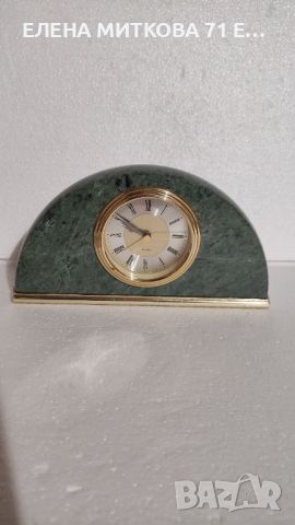 Масивен каминен часовник/будилник от мрамор/гранит, снимка 1 - Антикварни и старинни предмети - 45753883