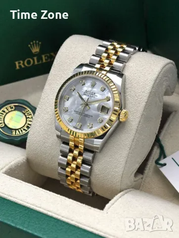 Rolex Datejust 31mm Two-Tone Yellow Gold MOP Dial Diamond Jubilee Дамски Различни Варианти, снимка 5 - Дамски - 48183035