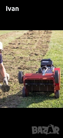 Аериране фрезоване на тревни площи със машина aeratotr