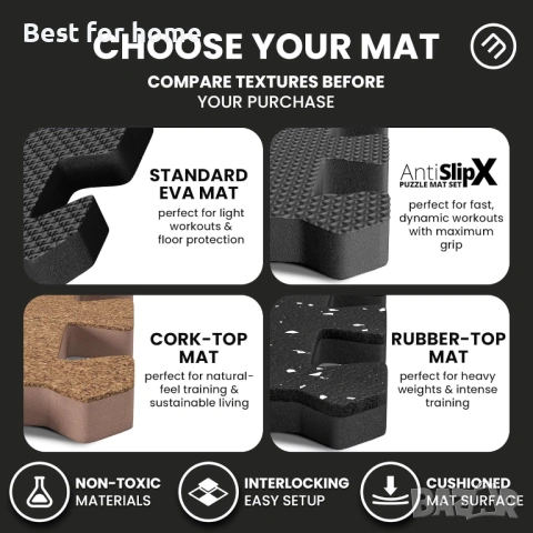 Комплект постелки за фитнес bemaxx - 18 бр, снимка 15 - Други стоки за дома - 53761054