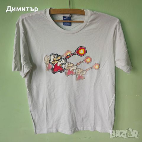 Super Mario Champion тениска t-shirt limited edition Large nintendo, снимка 1 - Тениски - 45968651