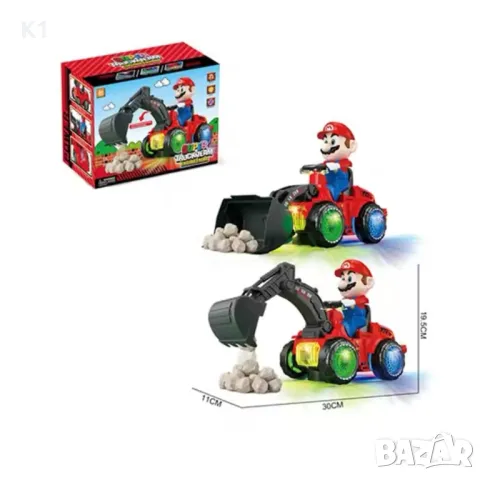 Интерактивна играчка трактор Супер Марио, музикален и светещ, снимка 3 - Образователни игри - 50149233