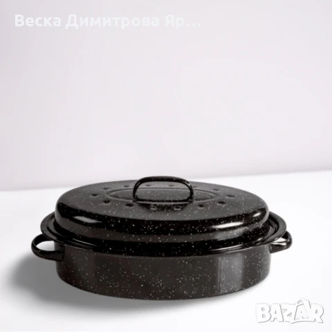 Ростер с мраморно покритие, емайлиран, за индукционни и всички видове котлони, Ø42 см., снимка 5 - Други стоки за дома - 51055445