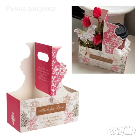 Кутийка сърце  със сапунена розичка за 8 март, снимка 8 - Декорация за дома - 39267857