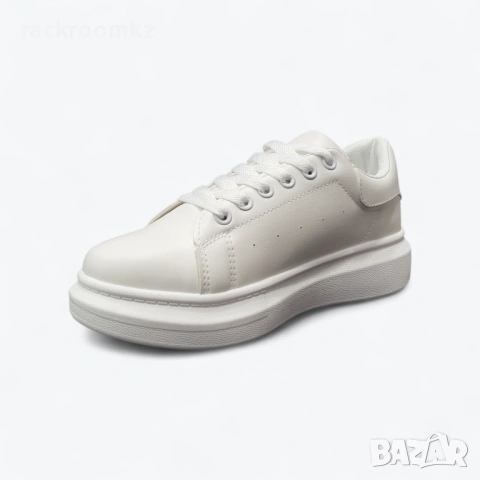 Дамски модни кецове в изцяло бял цвят W081004 all white, снимка 2 - Кецове - 53721726