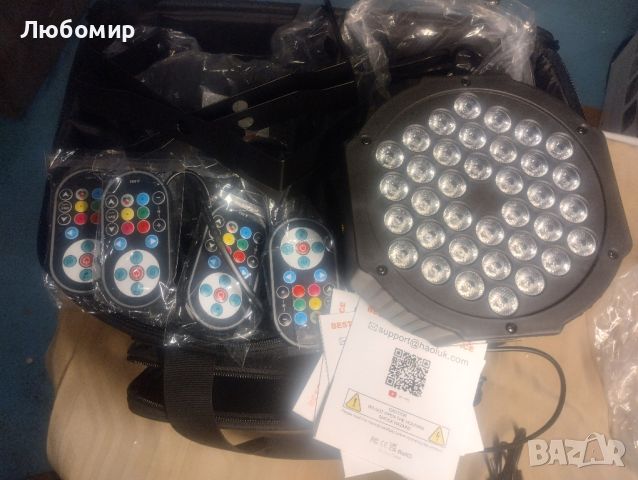 LED Par Lights 36 LED сценични светлини, 9 режима RGB DJ светлини със звуково , снимка 2 - Друга електроника - 46468534