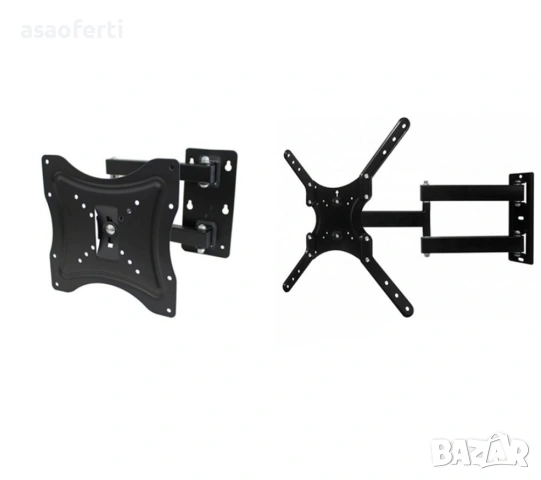 ​📺 Универсална Стойка за Стена за Телевизор (14-55 инча) – Накланяща се и въртяща се, снимка 2 - Телевизори - 53105289