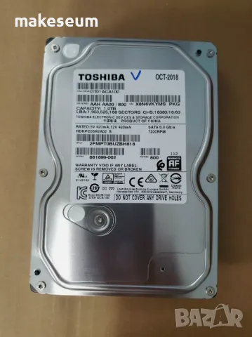 HDD 1TB Toshiba DT01ACA100 3.5" - 100%, снимка 1 - Твърди дискове - 47320142