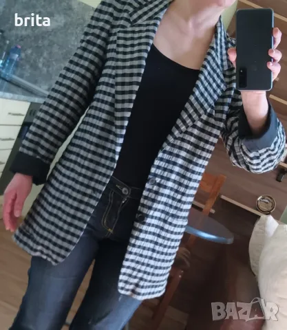 Унисекс Карирано Сако , снимка 3 - Сака - 49234384