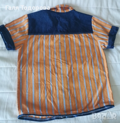 Детска риза с къс ръкав 128см, снимка 3 - Детски ризи - 51441699