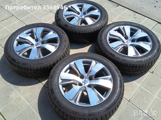 Джанти Peugeot 16" 4x108 с гуми Continental 195/60/16, снимка 11 - Гуми и джанти - 54133791