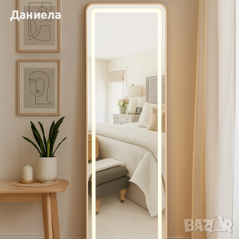 Луксозно огледало с LED рамка, снимка 4 - Огледала - 51760821