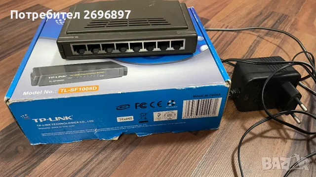 Switch 10/100 TP-Link SF1008-D, снимка 2 - Суичове - 46886053